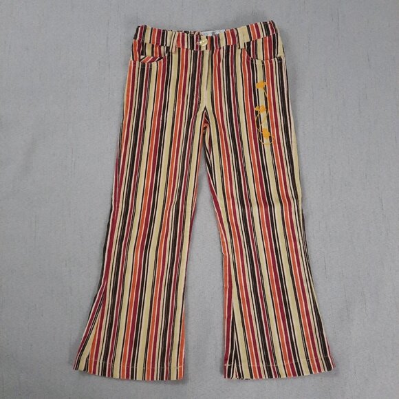 Deux par Deux Girls Outfit 5 Orange Pink Top Velour Stripe Pants Y2K 2000s Retro - Picture 5 of 16